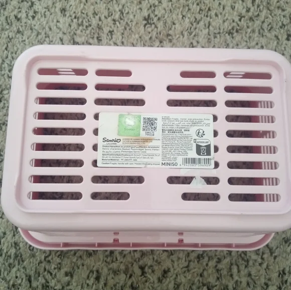 Sanrio My Melody My Sweet Piano Women's Mini Shopping Storage Basket Pink - Picture 7 of 8